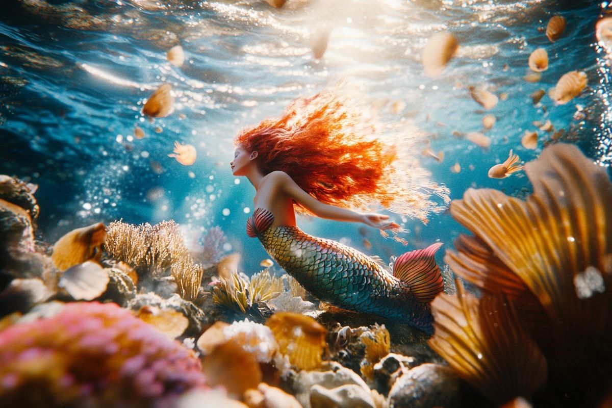 Coloriage d'une sirène : Un voyage dans le monde magique des océans