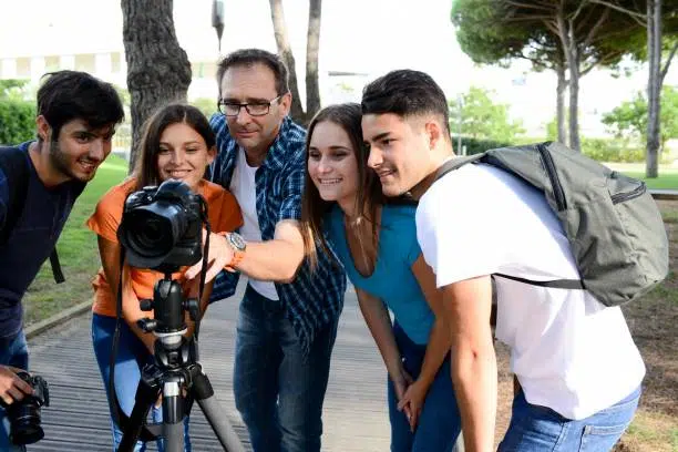 Photographie de classe scolaire avec un professionnel