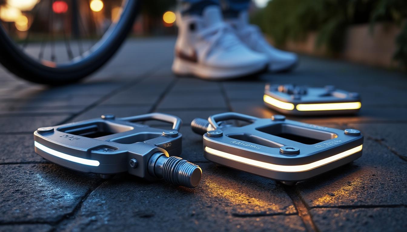 découvrez les pédalites lumineuses en aluminium, alliant sécurité et esthétisme pour sublimer vos balades. éclairez votre chemin tout en ajoutant une touche moderne à votre vélo.