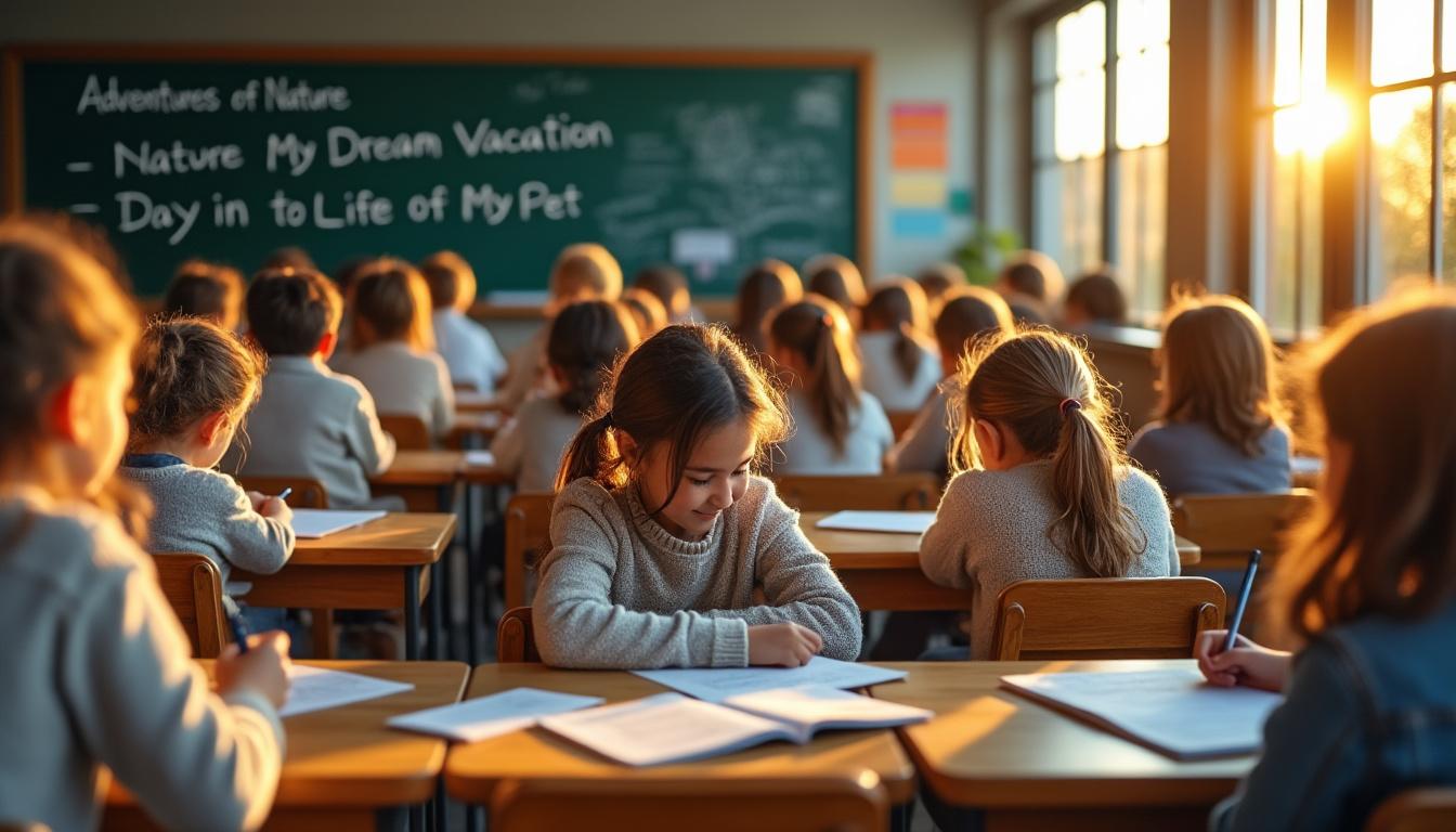 explorez notre sélection des meilleurs sujets de rédaction pour la 6e, conçus pour inspirer la créativité et l'intérêt de vos élèves. des idées captivantes et variées pour réussir vos séances d'écriture en classe !