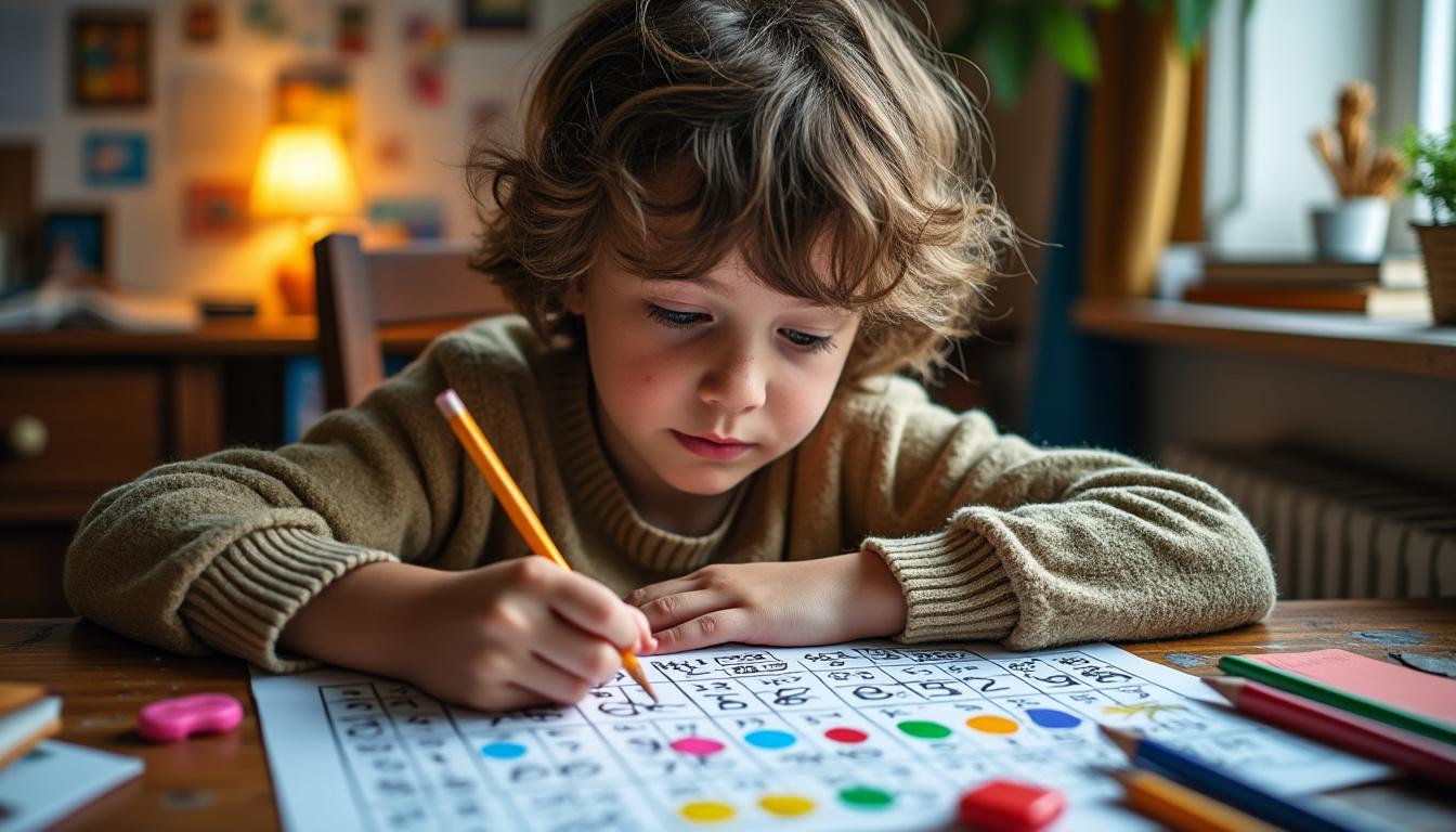 découvrez comment le coloriage magique basé sur la table de 4 rend l'apprentissage des mathématiques amusant et engageant pour les enfants.