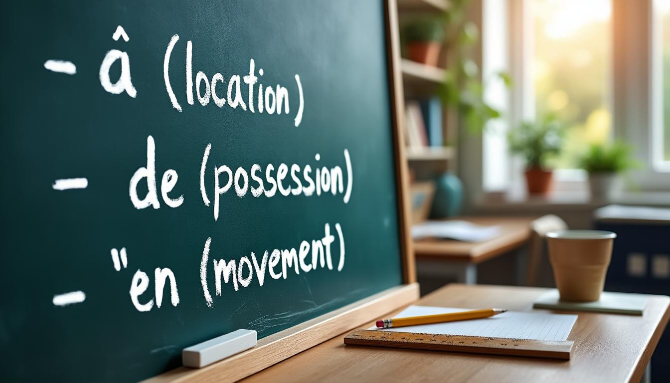 découvrez un tableau explicatif clair et simple des prépositions en français, spécialement conçu pour les débutants afin de faciliter l'apprentissage.