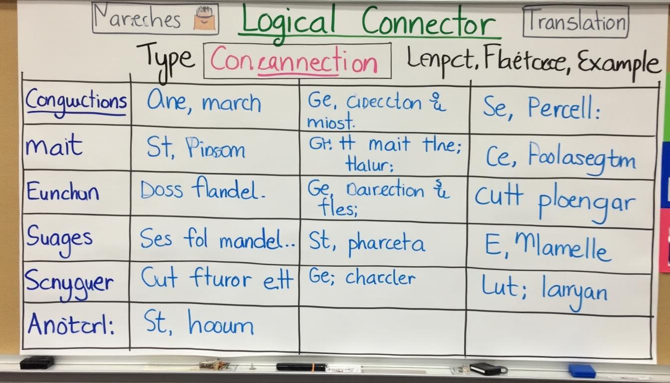 découvrez un tableau détaillé des connecteurs logiques pour améliorer efficacement votre argumentation en français. maîtrisez ces outils indispensables pour structurer vos idées avec clarté et persuasion.