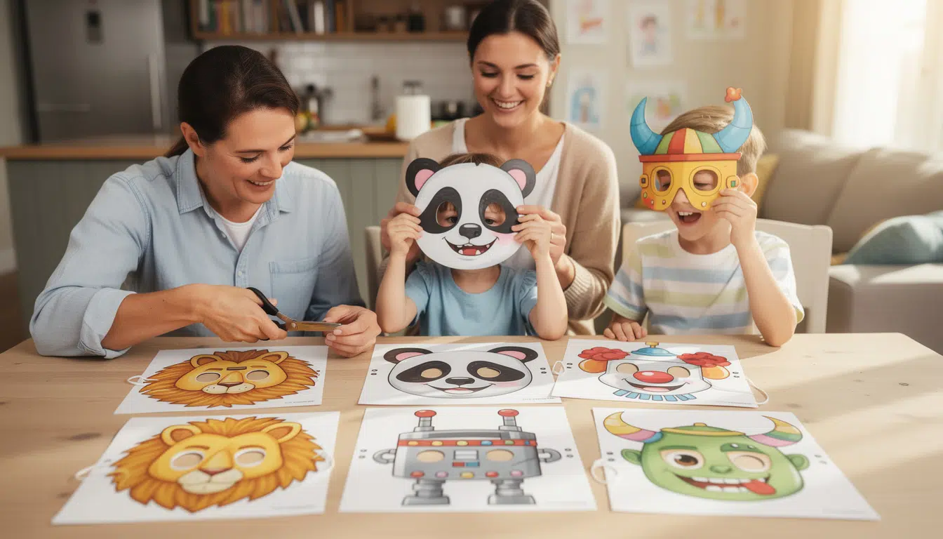 découvrez 5 masques rigolos à imprimer gratuitement pour divertir vos enfants et stimuler leur créativité avec des activités ludiques et faciles à réaliser.