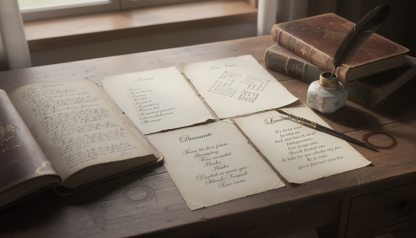 explorez les différents types de poèmes qui enrichissent la littérature et laissez-vous inspirer par la diversité des formes poétiques.
