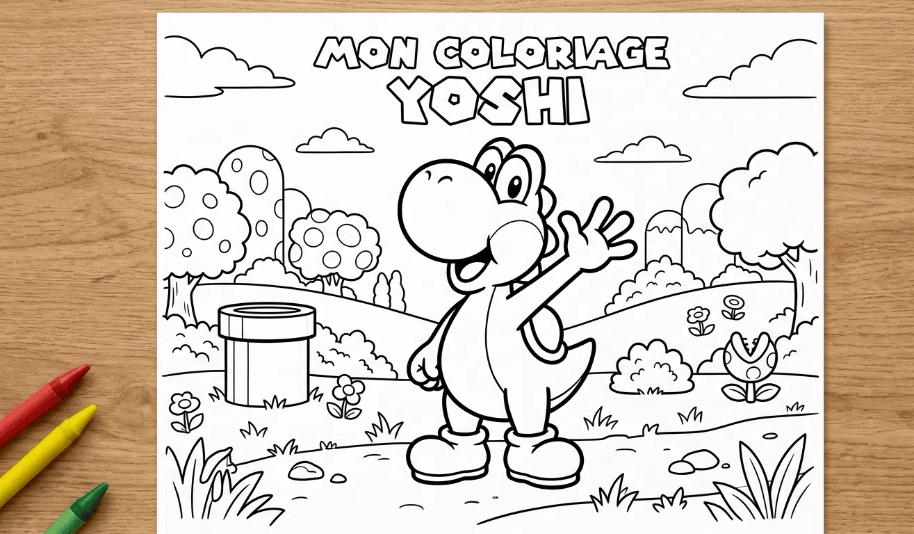 coloriage de Yoshi