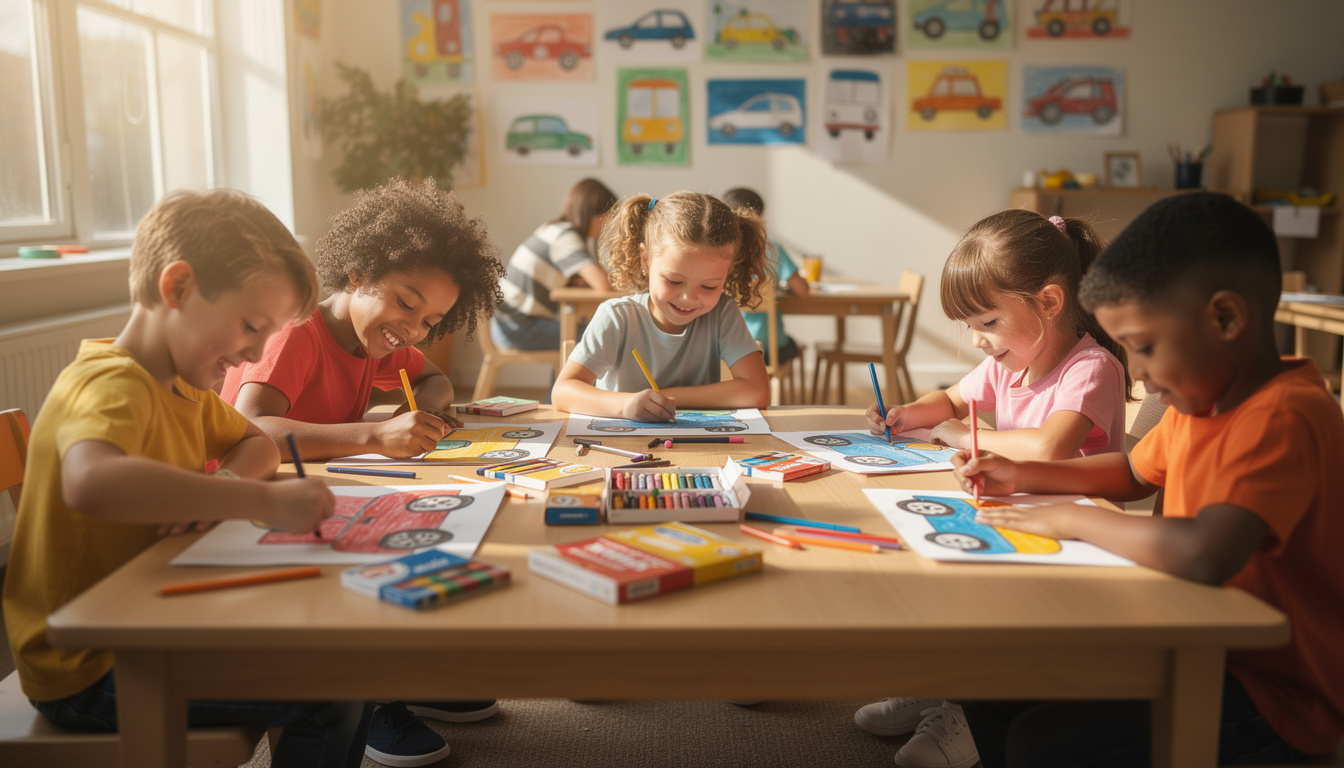 téléchargez notre guide ultime de coloriage d'une voiture en pdf, idéal pour stimuler la créativité des enfants et des adultes avec des dessins à imprimer et colorier.