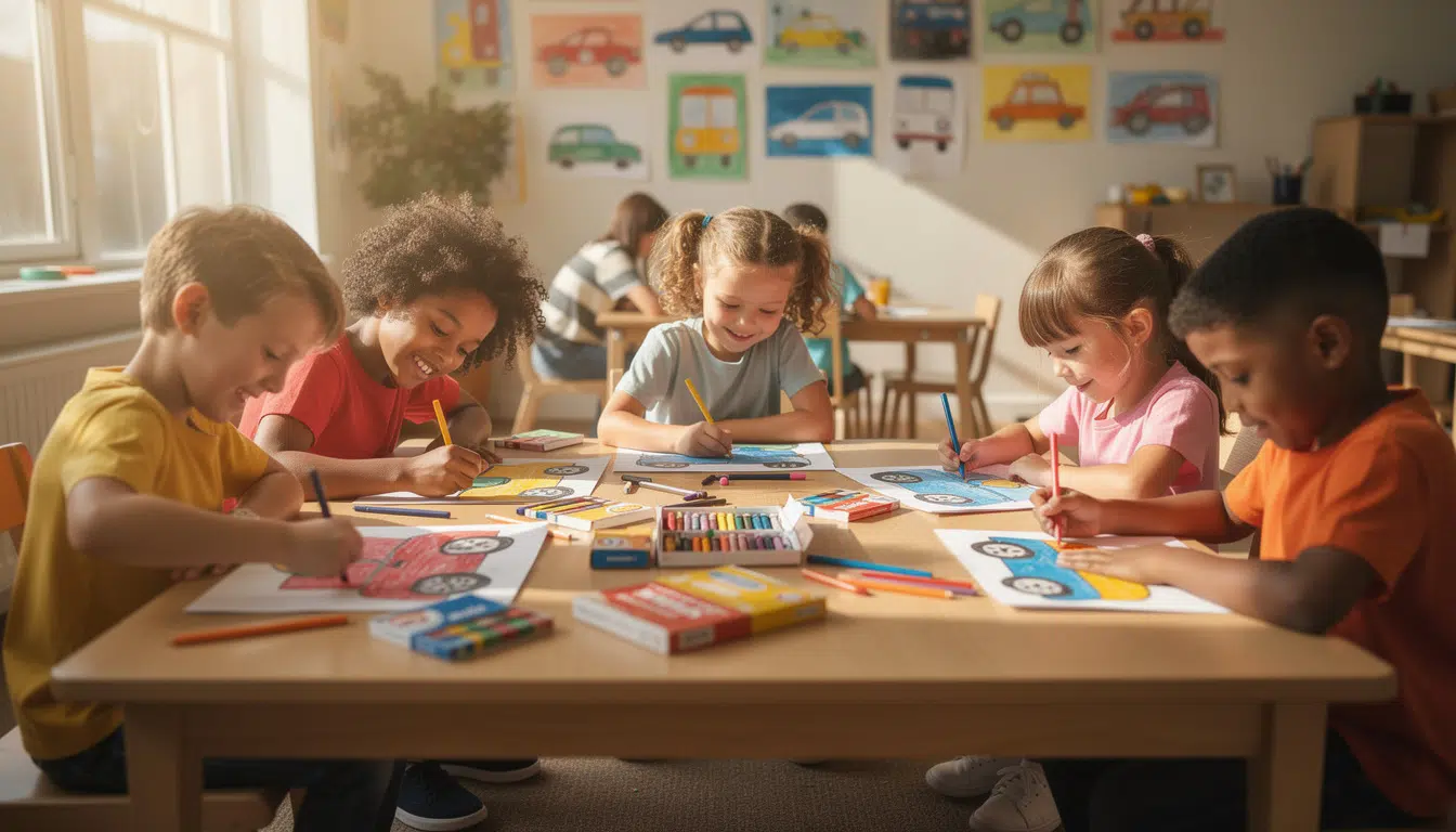 téléchargez notre guide ultime de coloriage d'une voiture en pdf, idéal pour stimuler la créativité des enfants et des adultes avec des dessins à imprimer et colorier.