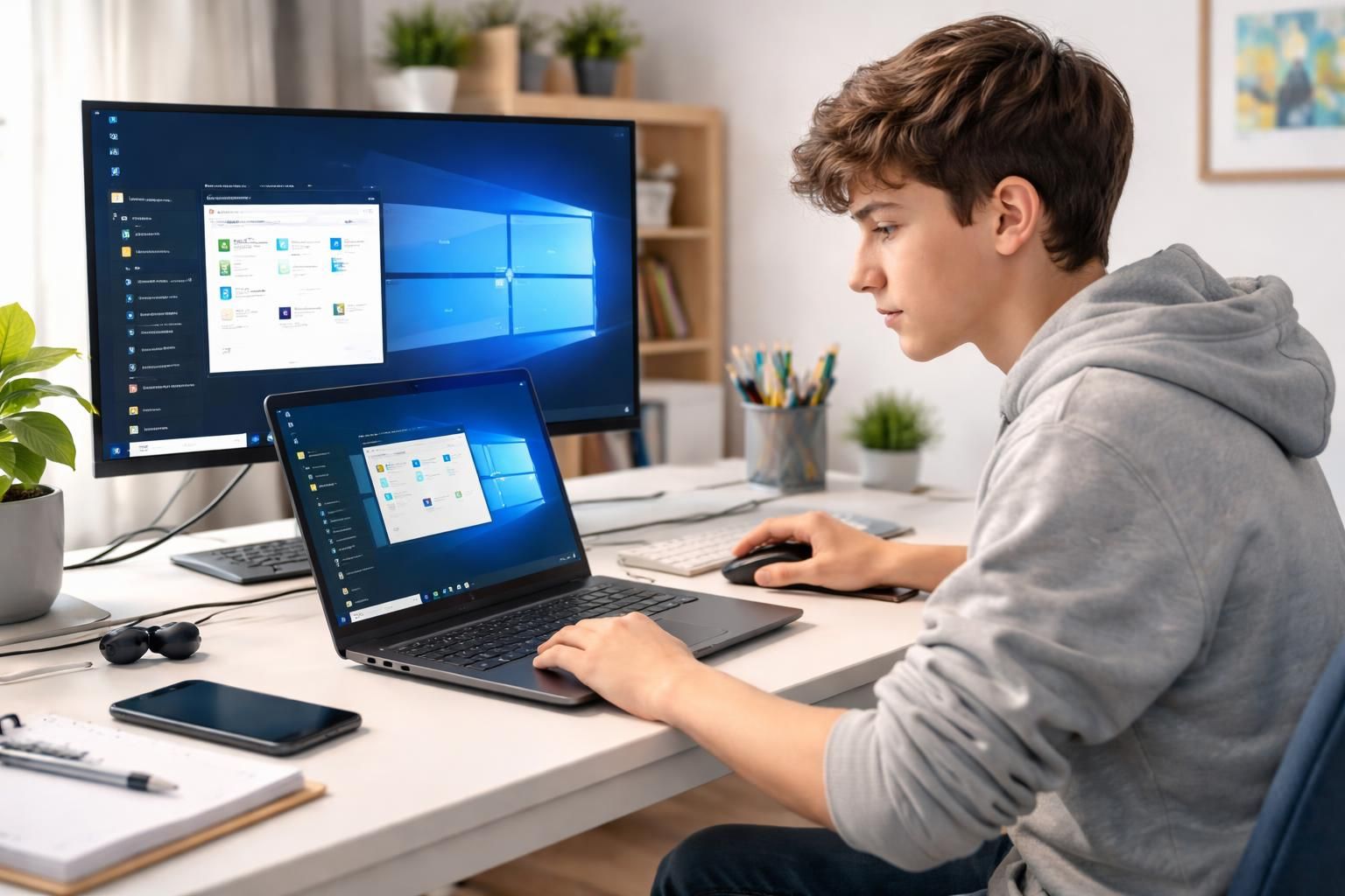 apprenez facilement à projeter un écran sur votre pc avec windows 10 grâce à ce tutoriel simple et adapté aux adolescents.