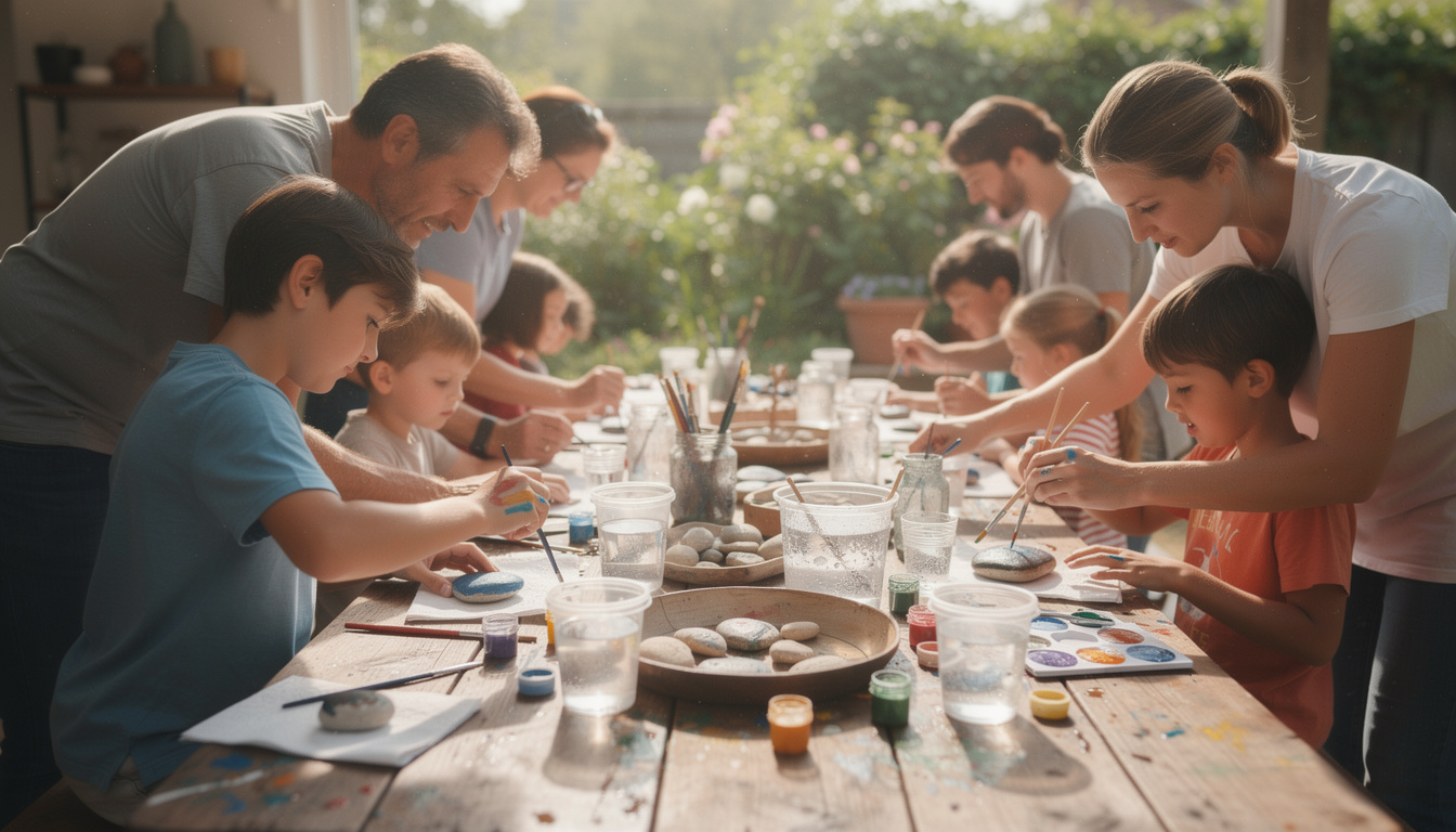 découvrez comment transformer votre atelier de peinture sur galets en un événement social convivial et réussi, en favorisant la créativité et les échanges entre participants.