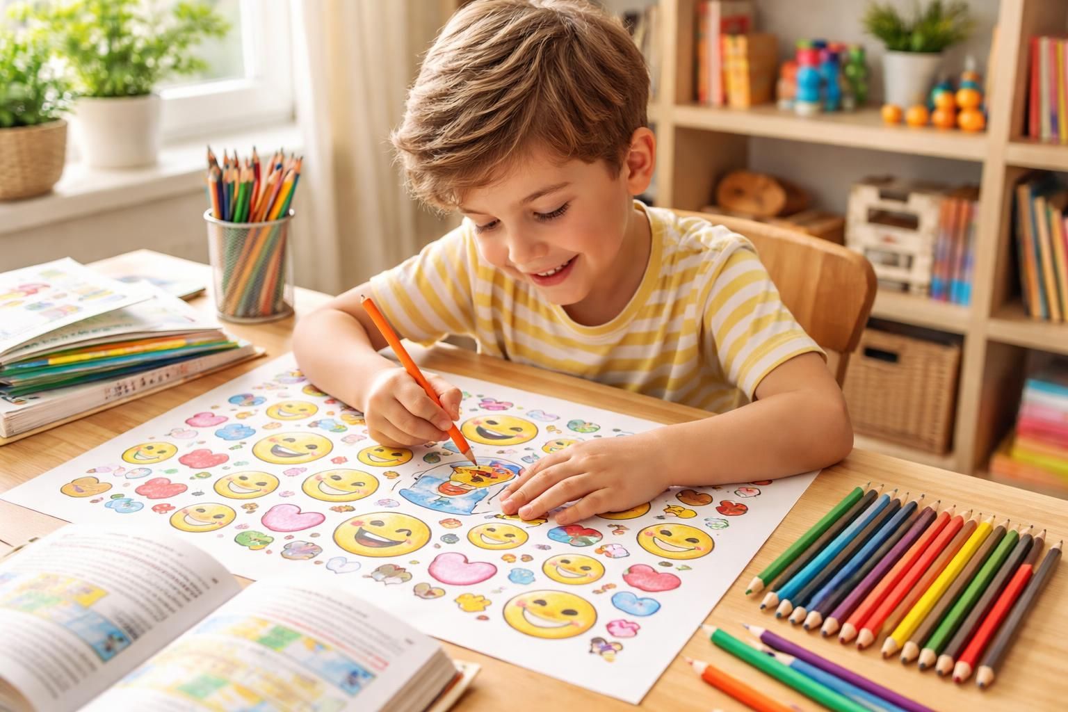 découvrez comment le coloriage émoji stimule la créativité, la motricité fine et l'expression émotionnelle chez les enfants, tout en s'amusant.